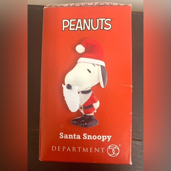 Department 56 Peanuts Santa Christmas Ornament - Red and White Vintage Snoopy - Picture 8 of 13